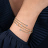 14K Yellow Gold Bujukan Wrap Diamond Bangle - 0.75 ct