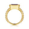 14K Yellow Gold Bujukan and Amethyst Stackable Ring