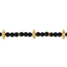 14K Yellow Gold Bujukan and Black Onyx Spike Station Bead Bracelet