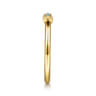 14K Yellow Gold Bujukan and Blue Topaz Stackable Ring