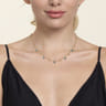14K Yellow Gold Bujukan and Blue Topaz Station Necklace