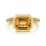 14K Yellow Gold Bujukan and Citrine Stackable Ring