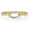14K Yellow Gold Bujukan and Diamond Interlocking Oval Split Bangle Bracelet - 0.25 ct