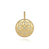 14K Yellow Gold Bujukan and Diamond Medallion Pendant in size 32mm With Detachable Bail - 0.5 ct