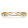 14K Yellow Gold Bujukan and Diamond Twist Split Bangle Bracelet - 0.35 ct
