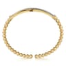 14K Yellow Gold Bujukan and Diamond Twist Split Bangle Bracelet - 0.35 ct