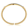 14K Yellow Gold Bujukan and Diamond Twist Split Bangle Bracelet - 0.35 ct