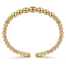 14K Yellow Gold Bujukan and Graduating Diamond Split Bangle Bracelet - 1.5 ct