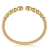 14K Yellow Gold Bujukan and Graduating Diamond Split Bangle Bracelet - 1.5 ct