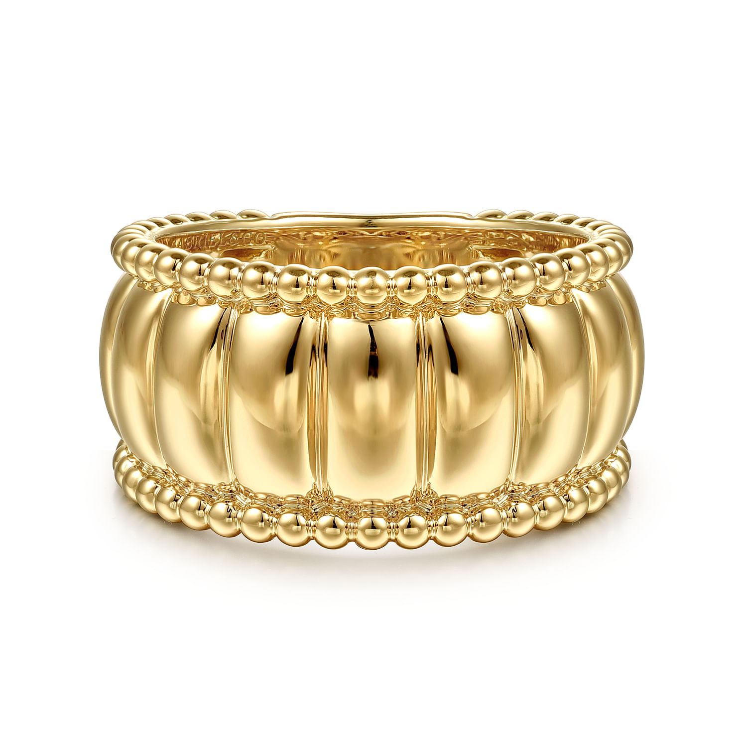 14K Yellow Gold Bujukan and Scallop Cigar Band
