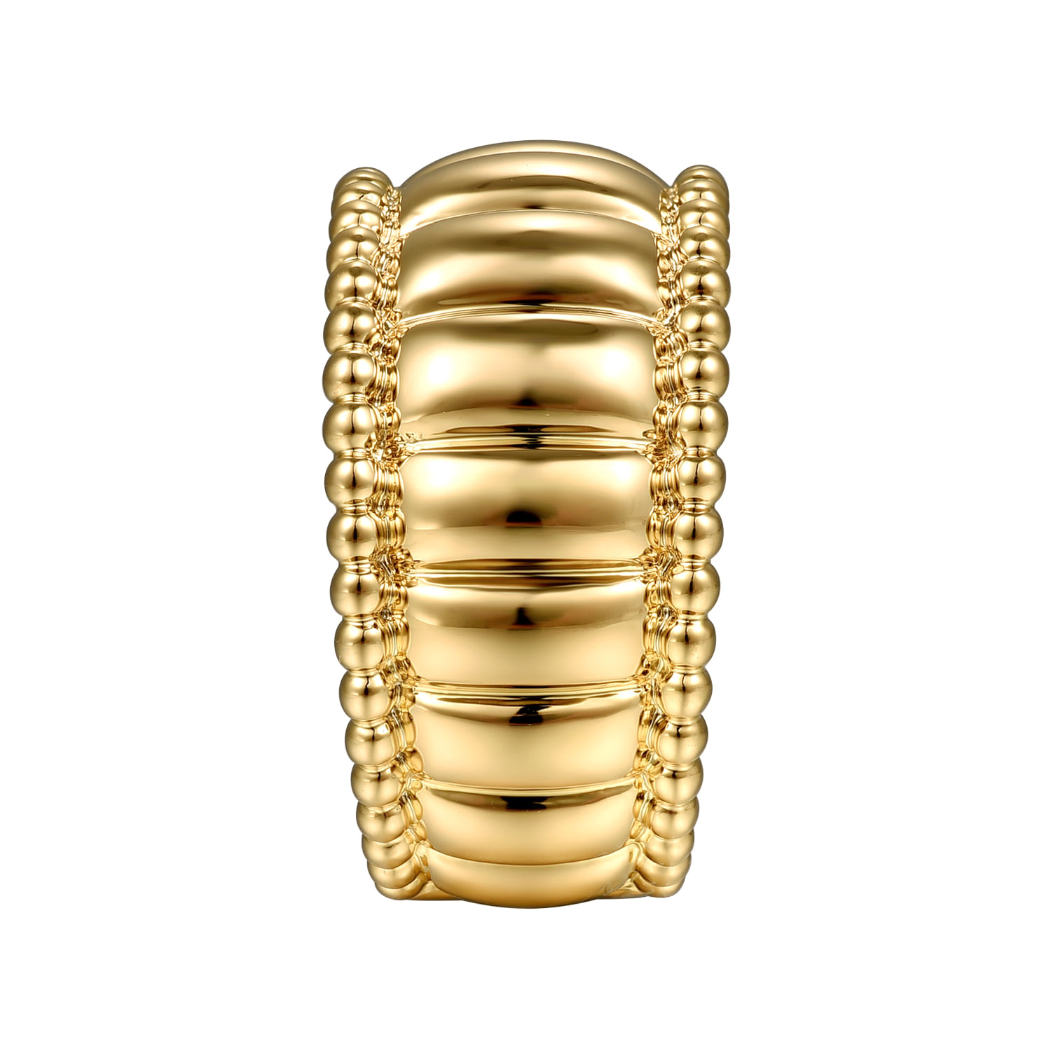 14K Yellow Gold Bujukan and Scallop Cigar Band