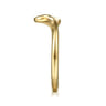 14K Yellow Gold Bypass Leaf Ring