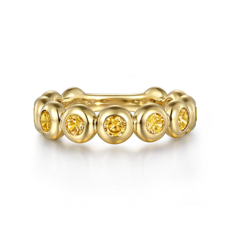 14K Yellow Gold CT - Citrine Ladies Ring - Shot 1
