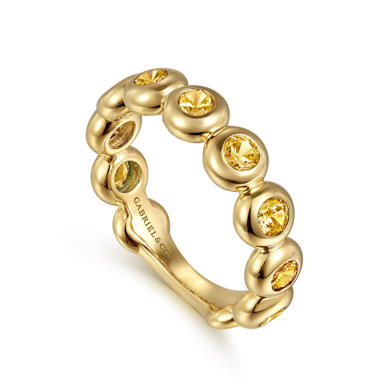 14K Yellow Gold CT - Citrine Ladies Ring - Shot 3
