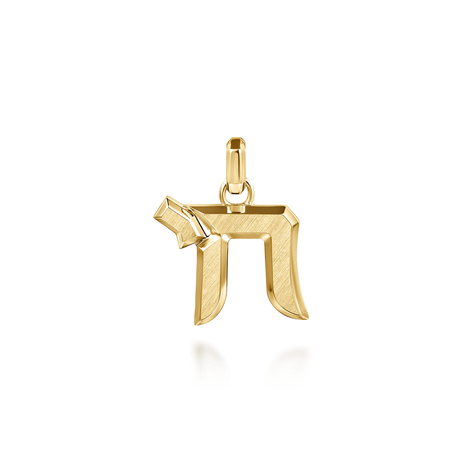 14K Yellow Gold Chai Pendant - Shot 1