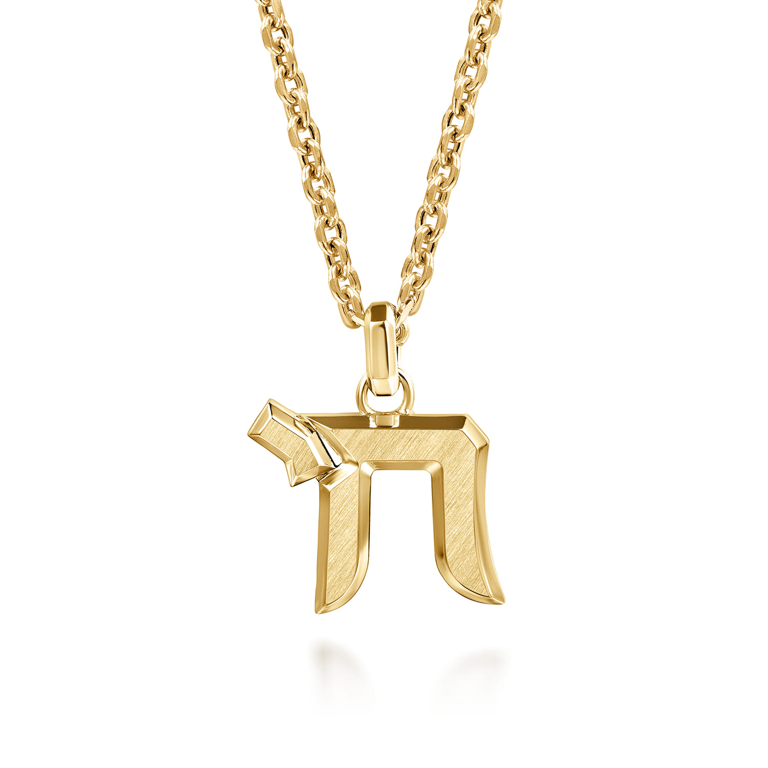 14K Yellow Gold Chai Pendant - Shot 3