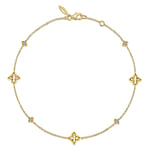 14K-Yellow-Gold-Chain-Ankle-Bracelet-with-Clover-and-White-Sapphire-Stations1