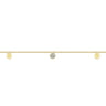 14K Yellow Gold Chain Ankle Bracelet with Round Hammered and Diamond Disc Drops - 0.07 ct