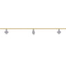 14K Yellow Gold Chain Ankle Bracelet with White Gold Diamond Leaf and Square Charms - 0.1 ct