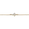 14K Yellow Gold Chain Bracelet with Diamond Cross - 0.1 ct