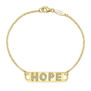 14K-Yellow-Gold-Chain-Bracelet-with-Diamond-HOPE-Nameplate1