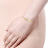 14K Yellow Gold Chain Bracelet with Diamond HOPE Nameplate - 0.21 ct