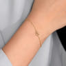 14K Yellow Gold Chain Bracelet with  Symbol