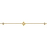14K Yellow Gold Chain Bracelet with White Sapphire Clover Stations