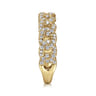 14K Yellow Gold Chain Link Stackable Diamond Ring - 0.45 ct