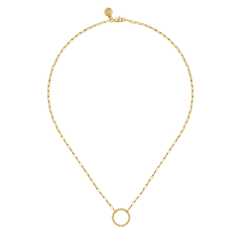 14K Yellow Gold Chain Necklace-Bujukan - Shot 2