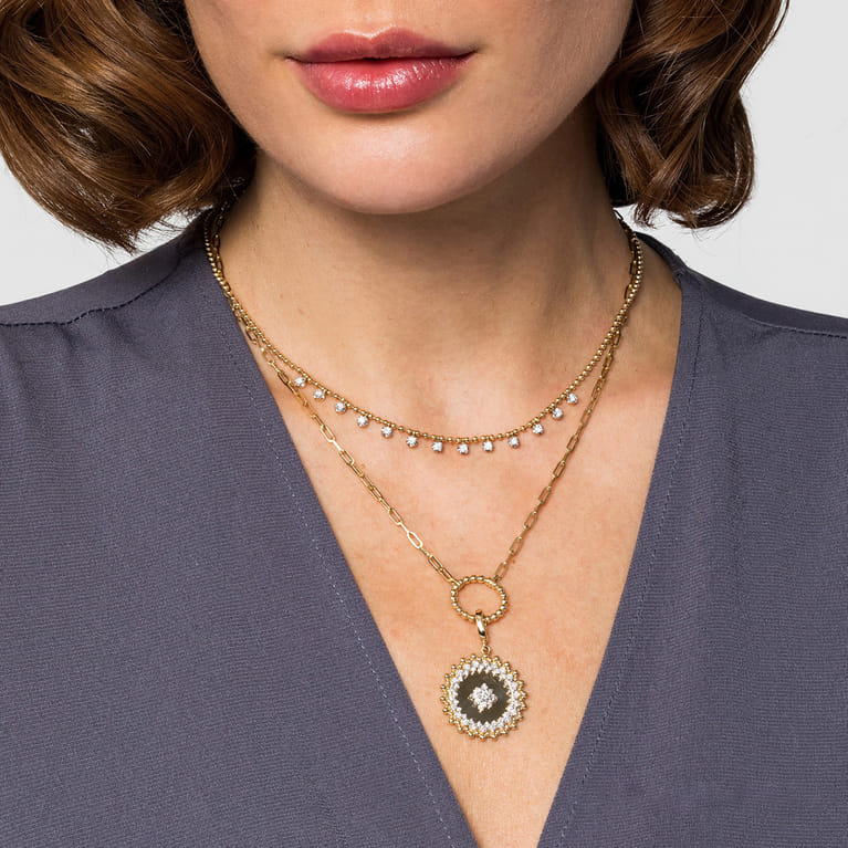 14K Yellow Gold Chain Necklace-Bujukan - Shot 4