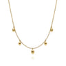 14K Yellow Gold Chain Necklace with Bujukan Bead Drops