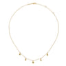 14K Yellow Gold Chain Necklace with Bujukan Bead Drops
