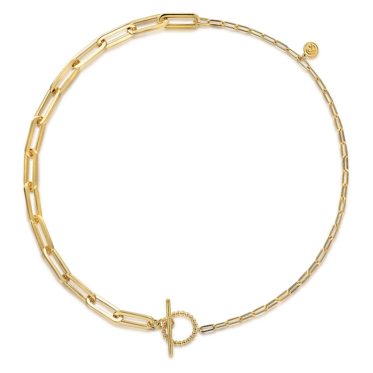 14K Yellow Gold Chain Necklace with Bujukan Toggle - Shot 2