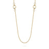 14K Yellow Gold Chain Necklace with Circle Stations