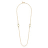 14K Yellow Gold Chain Necklace with Circle Stations