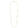 14K Yellow Gold Chain Necklace with Circle Stations