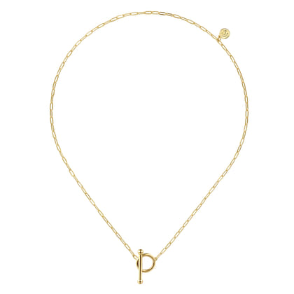 14K Yellow Gold Chain Necklace with Toggle