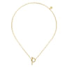 14K Yellow Gold Chain Necklace with Toggle
