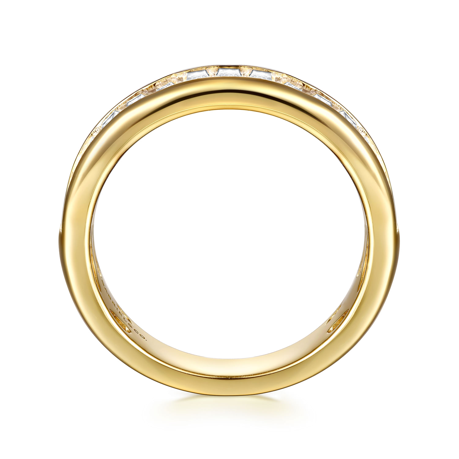 14K Yellow Gold Channel Baguette Diamond Anniversary Band