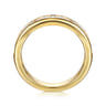 Fancy Wedding Ring in 14k Yellow Gold with Baguette Natural Diamond at Gabriel & Co.