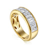 Fancy Wedding Ring in 14k Yellow Gold with Baguette Natural Diamond at Gabriel & Co.
