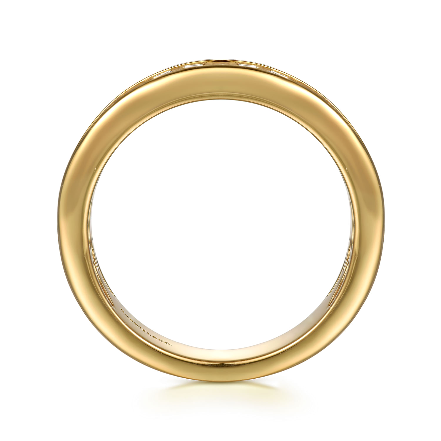 14K Yellow Gold Channel Baguette Diamond Anniversary Band
