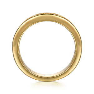 14K Yellow Gold Channel Baguette Diamond Anniversary Band