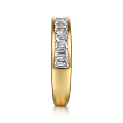 14K Yellow Gold Channel Baguette Diamond Anniversary Band