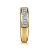 Straight Wedding Ring in 14k Yellow Gold with Baguette Natural Diamond at Gabriel & Co.