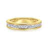 Straight Wedding Ring in 14k Yellow Gold with Baguette Natural Diamond at Gabriel & Co.