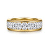 Fancy Wedding Ring in 14k Yellow Gold with Radiant Cut Natural Diamond at Gabriel & Co.