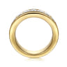 Fancy Wedding Ring in 14k Yellow Gold with Radiant Cut Natural Diamond at Gabriel & Co.
