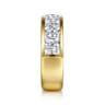 Fancy Wedding Ring in 14k Yellow Gold with Radiant Cut Natural Diamond at Gabriel & Co.